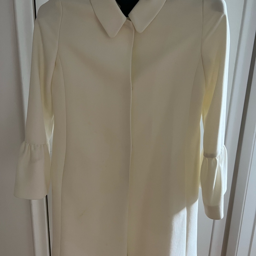 Chic Cream Long Sleeve Women's Jacket
